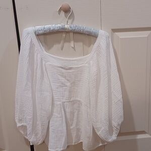 Michael Stars soft gauze white blouse